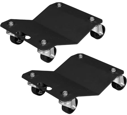 BIG RED Carro rodante de rueda: estaca para neumáticos con frenos y carrito de neumáticos de vehículo con (4) ruedas para automóviles en movimiento y reparación, capacidad de 3000 libras, paquete de 2