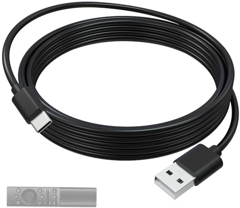 Cavo di ricarica USB C compatibile con telecomando solare Samsung, telecomando TV frame, telecomando TV QLED, telecomando SolarCell, caricabatterie per telecomando Samsung, 1,5 m