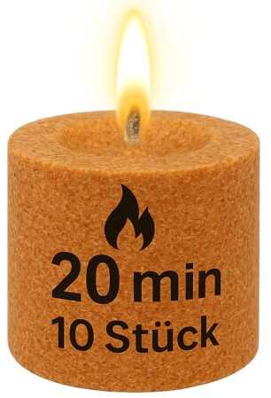 10 encendedores XXL para chimenea con larga duración de combustión, encendedores de horno, encendedor de barbacoa o encendedor de hogueras de madera de haya, chimenea – Encendedor con 20 min de tiempo