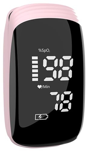 FUELIX Oxymétre De Doigt Professionnel, Saturometre Oxymetre, Mesure Précise De La Saturation en Oxygène dans Le Sang, Moniteur De Fréquence Cardiaque, Rechargeable, Écran LED B