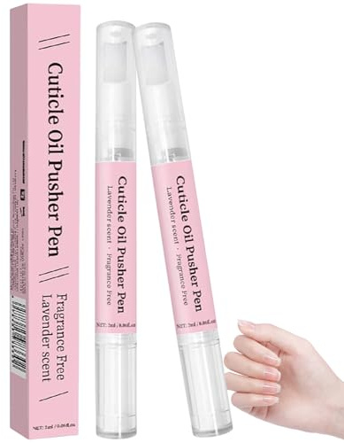 Stylo à Huile 3 en 1 pour Cuticules,Huile Cuticules Ongles Stylo,Nail Care Pen,Huile de Soin pour Ongles et Cuticules - Manucure Naildesign pour ongles fissurés, ongles secs et endommagés (2pc)