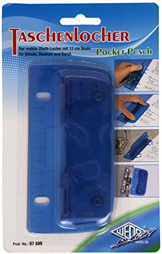 WEDO Taschenlocher, Stanzleistung: 3 Blatt, farbig sortiert VE = 1