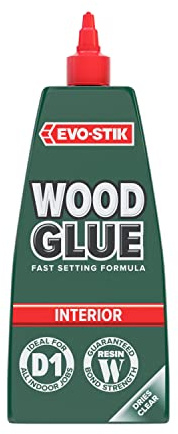 EVO-STIK Wood Glue - Interior, Extra Strong, Fast Setting, Suitable for All Wood Types, Dries Clear, 1 Litre