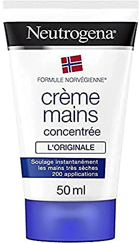 Neutrogena | Crème Mains Concentrée L'Originale Formule Norvégienne (tube de 50 ml) – Crème hydratante pour mains très sèches et gercées – Soulagement immédiat et hydratation 24 h