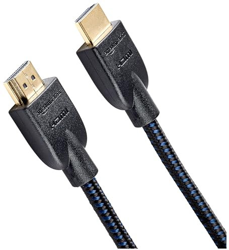 Amazon Basics 5-Pack HDMI Cable, 18Gbps High-Speed, 4K@60Hz, 2160p, Nylon-Braided Cord, Ethernet Ready, 1.8 m, Nylon