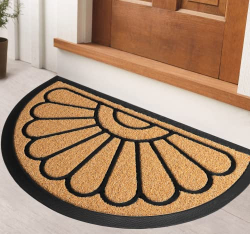 ubdyo Extra Durable Door Mat - Dirt Trapping Outdoor Welcome Mats - Non-Slip Outdoor Indoor Entrance - Low Profile Front Doormat (29 x 17, Bright Yellow)