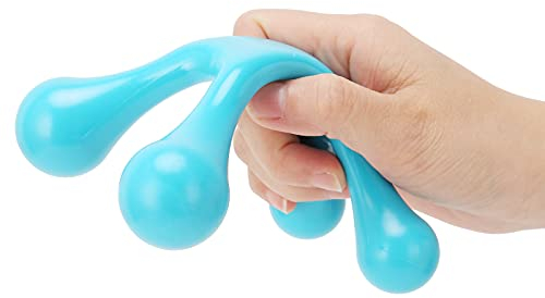 Triggerpunkt Massagegerät, Triggerpunkt Drücker, Handheld 4 Punkt Massagegerät Manuelles Triggerpunkt Lacrosse Ganzkörpermassagegerät für Taillenhals Fußbeinkopf