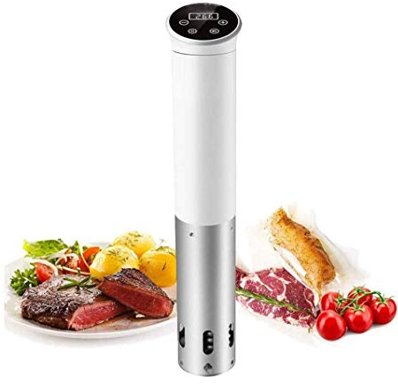 SMSOM Sous Vide COOPERA 1100W SMERSION CRIRCULADOR Sous Vide Calentador DE VACÍA Temperatura EXACTA Temporizador Digital Temporizador Ultra Taller CALIFERIA DE Transporte, Blanco
