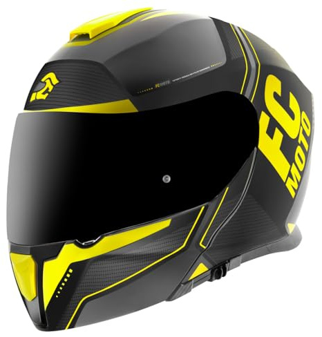 FC-Moto Novo Circuit Klapphelm, schwarz/gelb, M (57/58)