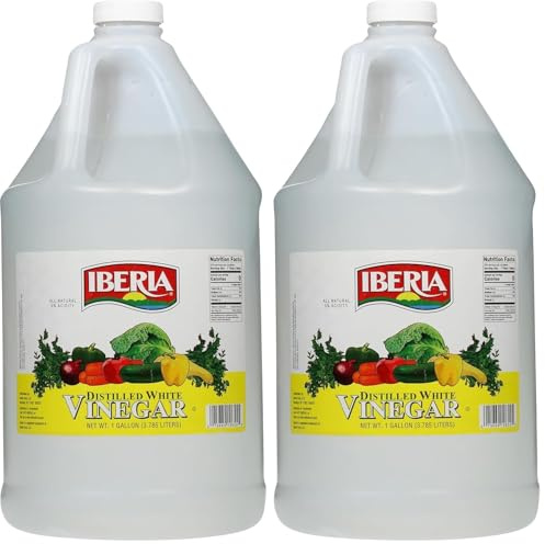 Iberia All Natural Distilled White Vinegar, 1 Gallon - 5% Acidity (Pack of 2)