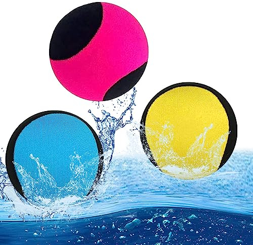 Udbrud Balle Rebondissante d'eau, 3 Pcs Water Bouncing Ball, Balles à Eau Réutilisables Balles à Eau en Lycra Ballon Plage Rebondissante pour Enfants, Adultes, Piscine, Plage, Activités de Plein Air