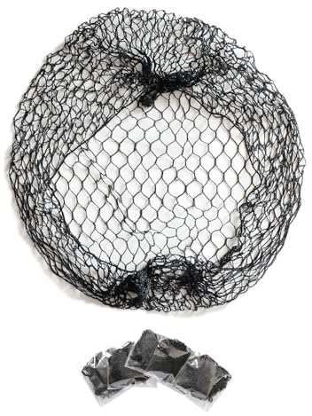 5 x schwarzes Slumber-Haarnetz – dickeres schwarzes Schlaf-in-Haarnetz mit elastischem Rand