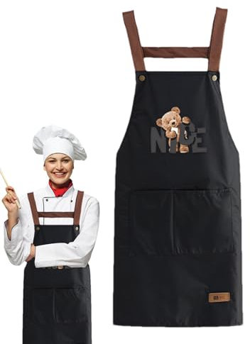 Eoixuqba Küchen-Kochschürze, Gartenschürze - Wasserdichte -Schürze | Wasserdichte Schürze mit Taschen, multifunktionale, verstellbare Arbeitsschürze zum Backen, Reinigen