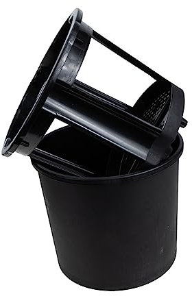 TOYANDONA Secchio per Piantare Patate e Arachidi in Casa, Vaso Doppio Strato in Pp Nero 29x26,5 Cm, Contenitore Riutilizzabile per Coltivazione e Giardinaggio Domestico