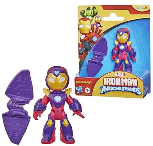 Hasbro Marvel, Iron Man e i suoi fantastici amici, Ironheart, action figure da 7,6 cm con accessorio, giocattoli di supereroi per bambini e bambine, dai 3 anni in su