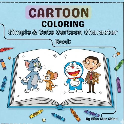 Cartoon Coloring: Simple & Cute Character Book