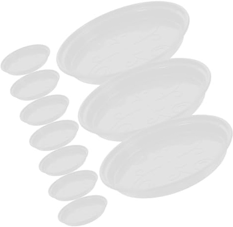 Veemoon 12 Piezas Bandejas Redondas para Macetas Platos Gruesos de Plástico Duradero para Plantas y Bonsáis Bandejas Colectoras de Agua Resistentes y Prácticas para Jardín y Hogar