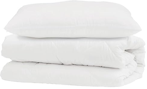 Elegans påslakanset 2-delat vit mikrofiber – ventilerande och mjuka sängkläder set för användning året runt – inkl. örngott – lätt att sköta