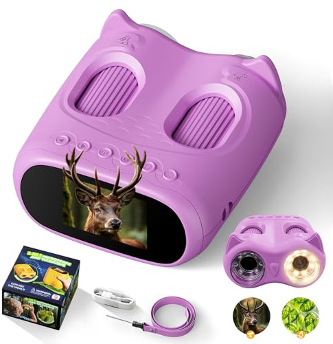 ARNSSIEN 2 in 1 Microscopio Bambini e Telescopio,1000x Microscopio Portatile Bambini & Telescopio10X, Foto/Video 1080P, Kit Scientifico STEM, Regalo Educativo/di Compleanno per Bambino da 3 a 12 Anni
