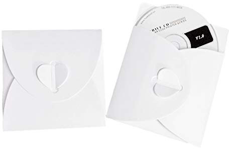 JZK 50x bianco Custodia per CD DVD in carta Kraft vintage 12,9x12,9cm Busta vuota Scatola per foto istantanee bomboniere scatole per bomboniere per matrimoni compleanni laurea