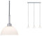 Paulmann 709.25 Parana Pendelleuchte max.3x40W GU10 Weiß/Chrom matt 230V Glas/Metall