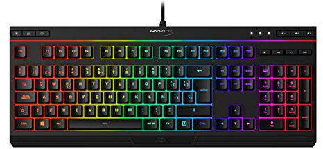 HyperX Alloy Core RGB – Teclado gaming de membrana, RGB dinámico, Anti-ghosting (QWERTY Español)