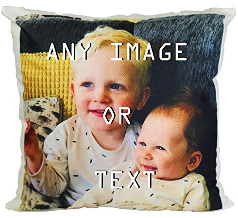 Hippowarehouse Personalised Cushion - Personalized with Any Text & Image (VARIOUS OPTIONS AVAILABLE) | Pillow, Cushion Cover, Infill, Sequil | Valentine's Magic Reveal