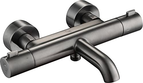 Ben Lavion Badewannenarmatur Badewannenarmatur Cool Gebürstet Schwarz 15.00 cm - Metall Mischbatterie für die Badewanne Badewannenmischer Badewannenbatterie