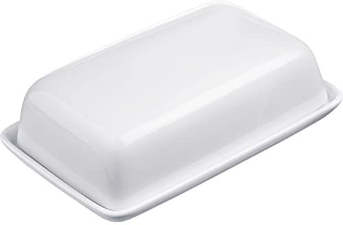 Westmark Beurrier décoratif, longueur 18,5 cm, céramique, blanc, 20892260