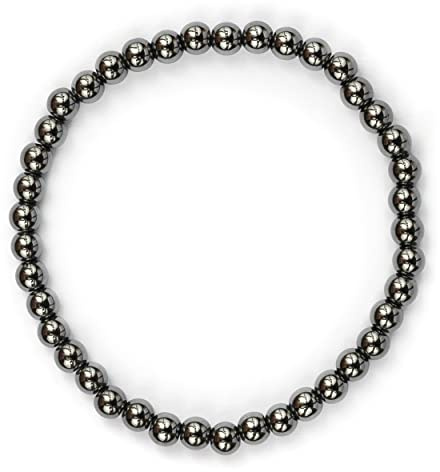 Attraction Zen Barnarmband med förtroende och skydd - naturstenar - hematit, ametist, lapis lazuli, akvamarin, malakit, citrin, tigeröga, röd jaspis - handgjord (HEMATITE4mm), Sten