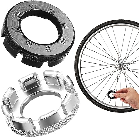 Llave para Radios de Bicicleta, Llave de Radios de Rueda para Bicicleta, Universal Llave de Rueda de 8 Vías, 6-in-1 Herramienta Ajustador de Llave de Radios para Reparar Radios de Bicicleta 10-15G
