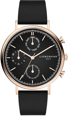 Liebeskind Berlin Damen Analog Quarz Uhr mit Leder Armband LT-0382-LM