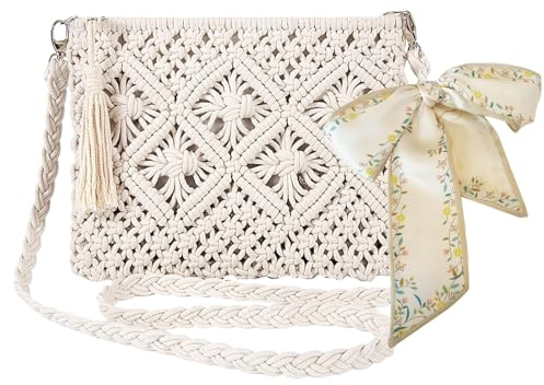 Sac DKDDSSS à Bandoulière de Plage en Paille Fait Main pour Femmes, Sac à Main à Bandoulière de Plage d'été