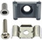Zaun Pfosten Montagesatz Doppelstabzaun grau anthrazit 7016 Typ Butterfly Klemmstück V2A (anthrazit) 10er Pack