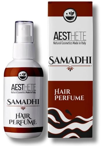 Profumo Per Capelli Donna Olio Spray 50ml – Fragranza Lunga Durata al Gelsomino, Vaniglia e Cedro – Senza Alcool, Naturale, Made in Italy – SAMADHI by AESTHETE