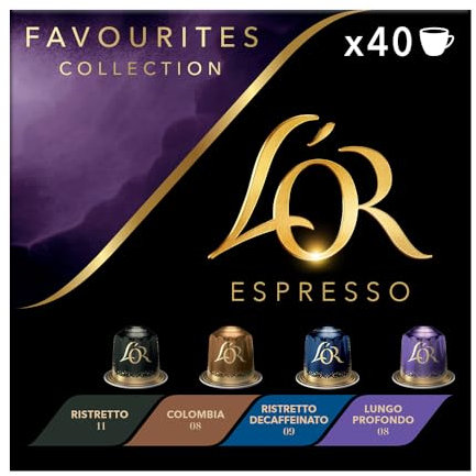 L'OR Espresso Colección Favoritos | 40 Cápsulas Compatibles Nespresso (R)* | Amazon Exclusive