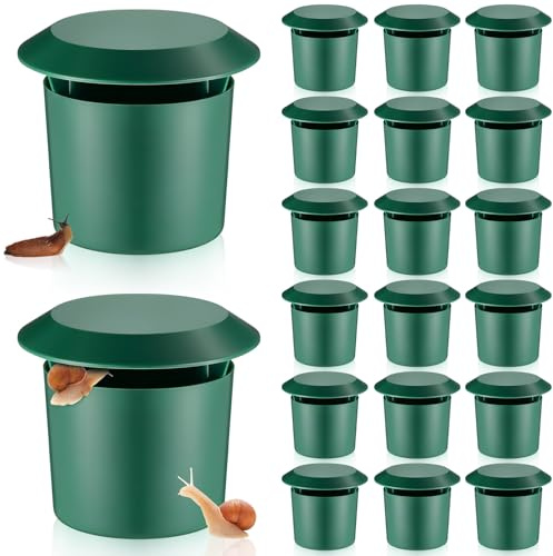 Qualirey 20 Pcs Beer Slug Snail Traps 3.86 x 4.41 Inch Plastic Snail Trapper Reusable Snails Catcher Slug House for Garden Farm
