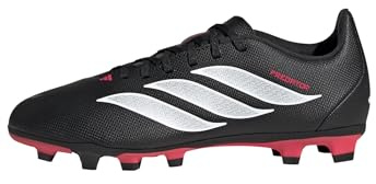 adidas Unisex Club Firm Ground/Multi Ground Football Boots Kids Shoes, Core Black/FTWR White/Lucid Red, 13 UK Child