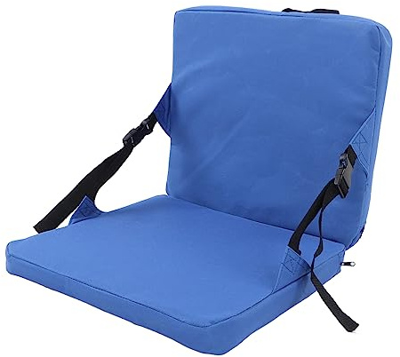 Yctze Asiento de Estadio Plegable Portátil Engrosado con Respaldo - Cojín de Asiento Al Aire para Acampar, Conciertos y Eventos Deportivos - Práctico Bolsillo de Almacenamiento en la Espalda Ligero y