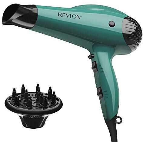 Revlon Volume Booster Hair Dryer | 1875W for Voluminous Lift and Body, (Green)
