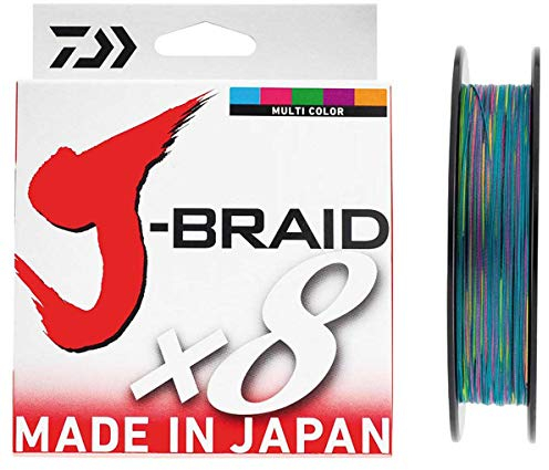 DAIWA J – Braid 8 Braid 300 m Multi Colour – geflochtene Angelschnur