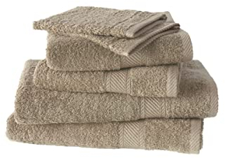 De Witte Lietaer Collection H Set Frottee, 2 Waschlappen + 2 Handtücher + 2 Duschhandtücher Baumwolle beige Taupe 50 x 100 cm