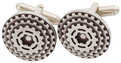 DANFORTH – Bike Gears Novelty Cufflinks For Men, Set Of 2, ¾” – Handmade Elegant Metal Cuff Links For Men, Guys & Bicyclists – Biker Accessories & Cool Jewelry For Husband – Made In USA