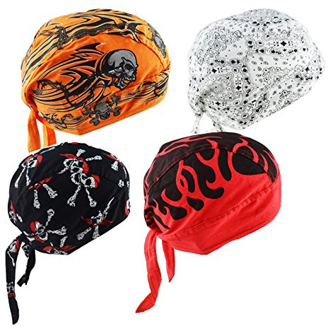 Cycling Doo RAG Skull Cap Hat Bandana Head Wrap Breathable Helmet Liner