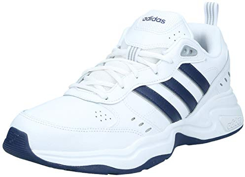 adidas Herren Strutter Shoes Gymnastik-und Trainingsschuhe, Cloud White/Dark Blue/Matte Silver, 40 EU