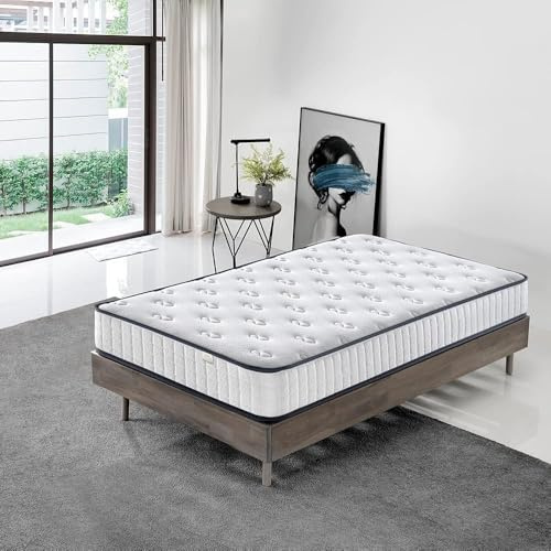 DEWINNER Matelas 90x200 en Mousse 22 cm et Mousse A Mémoire Matelas,Parfait Soutien Haute Resilience Ultra Respirante,Matelas réversible à Deux Faces entièrement utilisables (90x200x22)