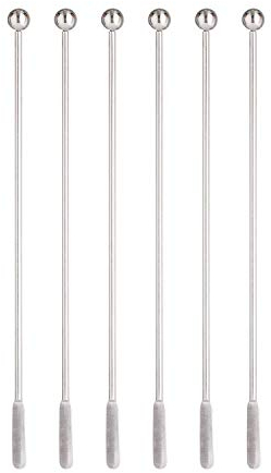 Viners Barware Cocktail Stirrers Gift Set | Reusable Stainless Steel Swizzle Sticks with Gift Box | 6 Piece