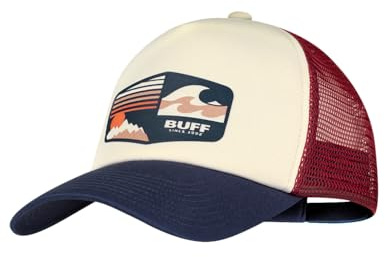Buff®| Cap Trucker Adjustable, Comfortable, Breathable, Quality, Modern, Outdoor Man Women White Red