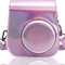 Frankmate PU Leather Camera Case Compatible with Fujifilm Instax Mini 11 12 Instant Camera with Adjustable Strap and Pocket (Magic Pink)