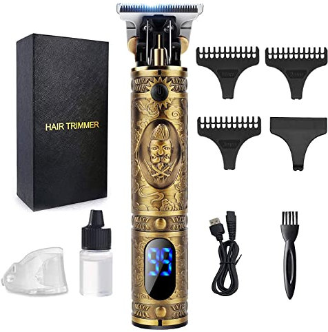 LUQUEN Hair Clippers Men,Cordless Beard Trimmer,Professional Clippers Grooming Kit,Precision T-Blade Mens Trimmer with LED,Shavers for Men Beard Shaper,Electric Razor USB Rechargeable,Gifts for Mens